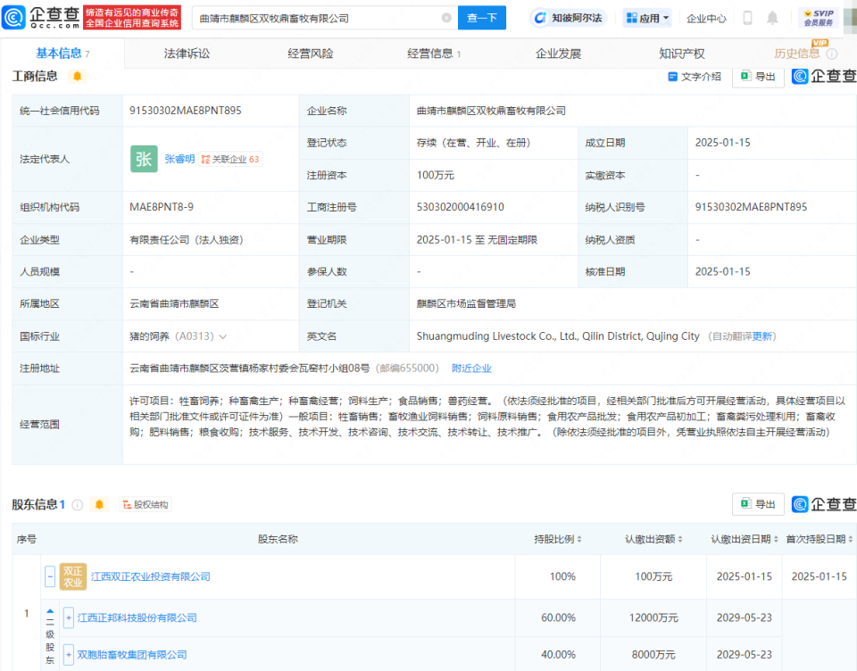 正邦科技成立畜牧公司，加速布局畜牧漁業飼料銷售